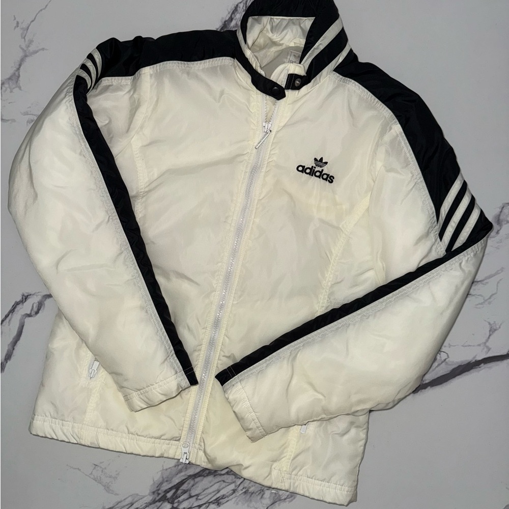 Adidas Two-Tone Cream and Black Jacket